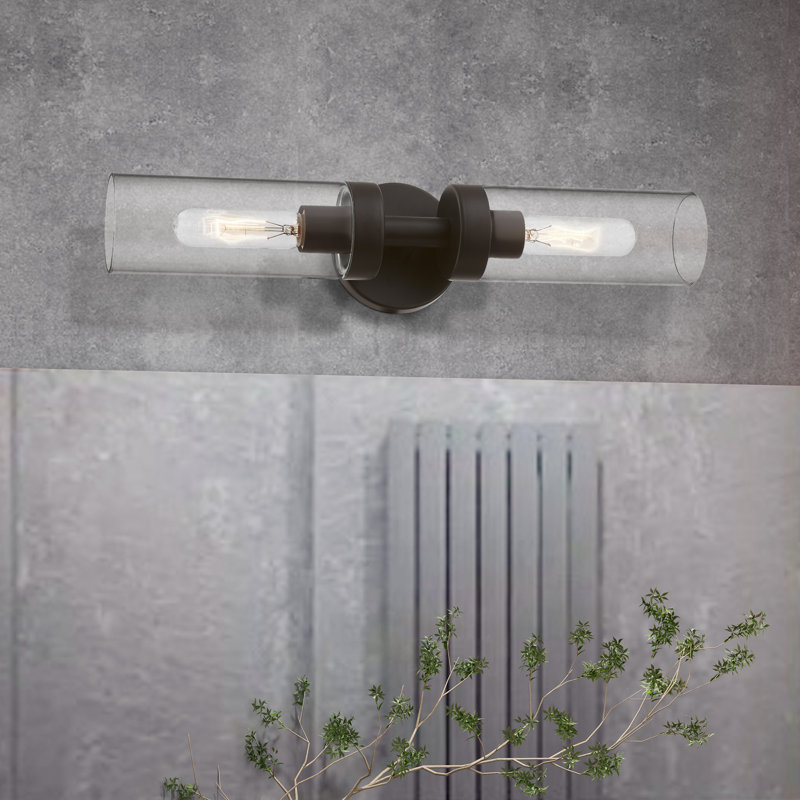 Devia 2-Light Dimmable Wall Sconce, Bronze