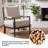 Lorentz Modern Farmhouse Accent Chair 25.5" Wide with Turned Wood and Solid Frame-867142254-867142253
