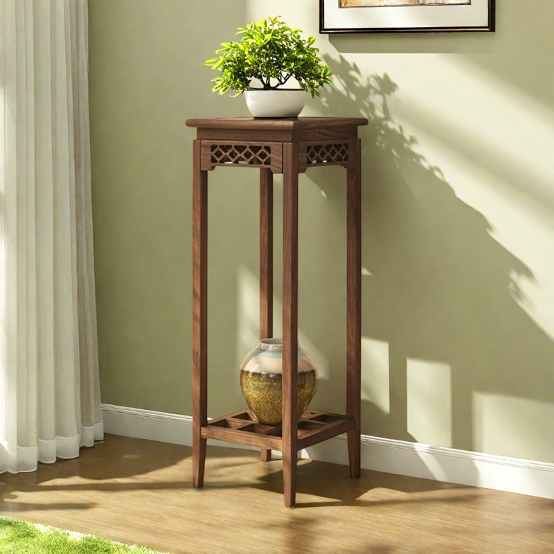 Support de rangement en bois massif, H 39,37 po x L 13,78 po x P 13,78 po