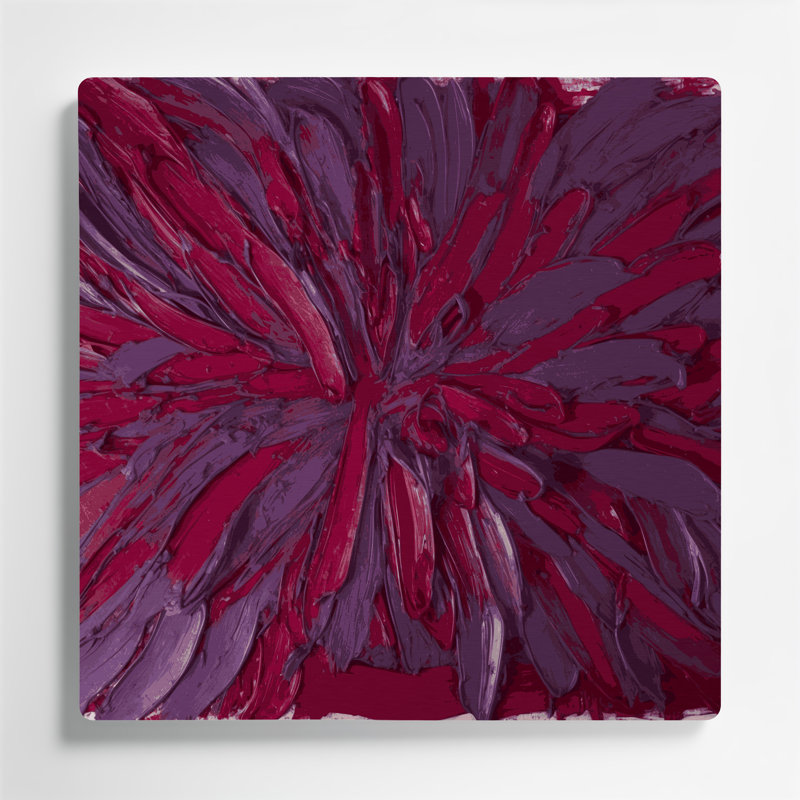 Neo Expressionism 48 Red Metal Wall Art, 192" H x 192" W x 0.05" D