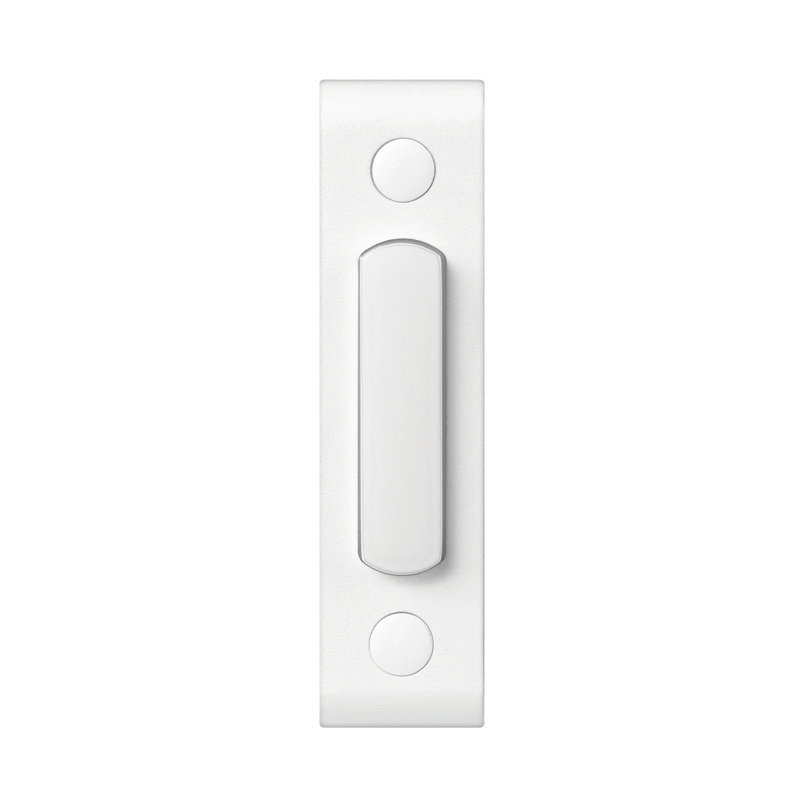 Heath Zenith White Metal Wired Lighted Push Doorbell Button