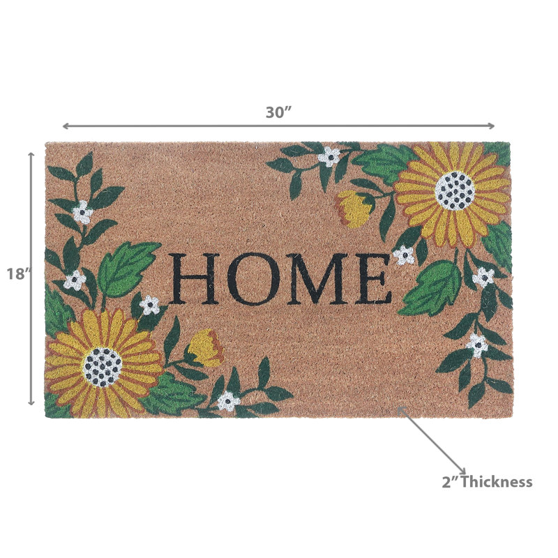 Tapis d'entrée 30 po x 18 po Sunflower Home