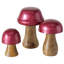 Champignons rouges métalliques