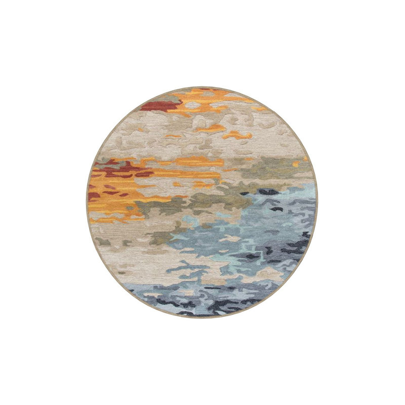 Tapis tissé de couleur pastel à motifs variés, Sous-tapis rectangulaire de 3 pi 3 po x 4 pi 11 po