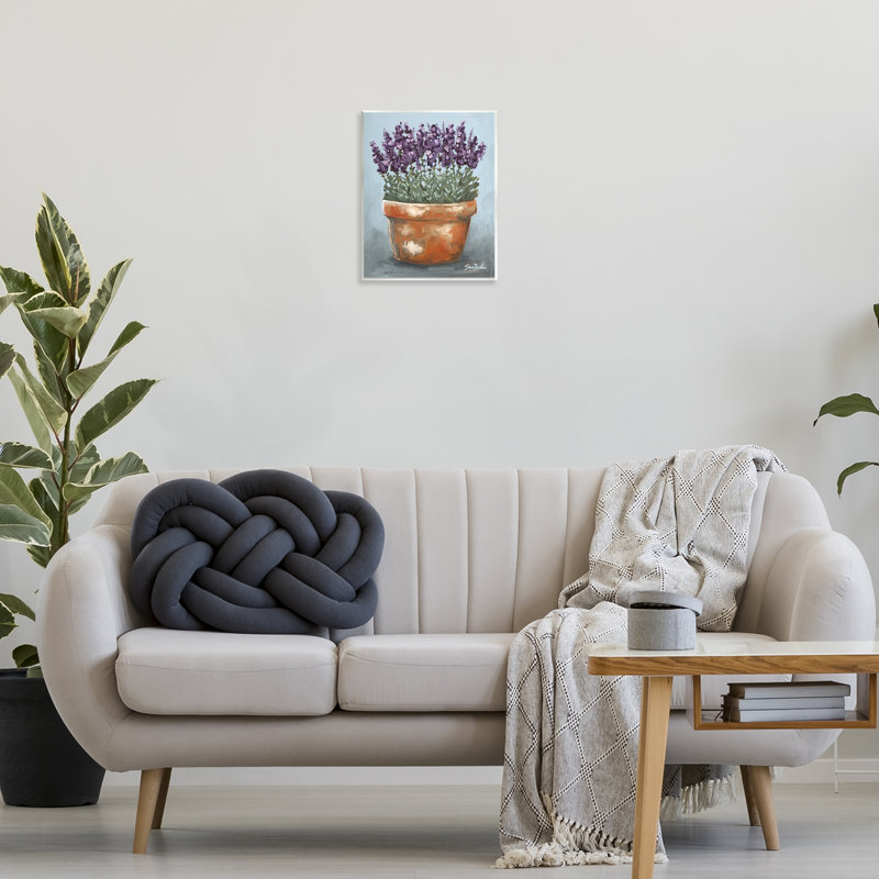 Potted Lavender Herbs Wall Plaque, design by Sara Baker