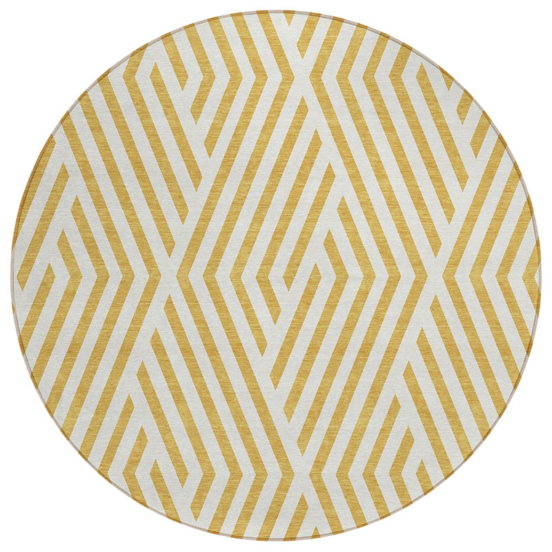 Tapis d'intérieur rond antidérapant 8 pi