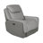 Juna Zero Gravity Power Recliner Chair With Headrest, Gray Genuine Leather
