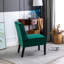 Chaises d'appoint en velours de 53 po avec pieds fuselés - Doux pour la chambre à coucher, le salon, le bureau en tissu sans accoudoirs 2 pièces-399518881