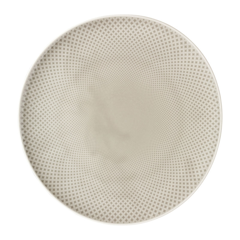 Junto Porcelain China Platter, Pearl Gray