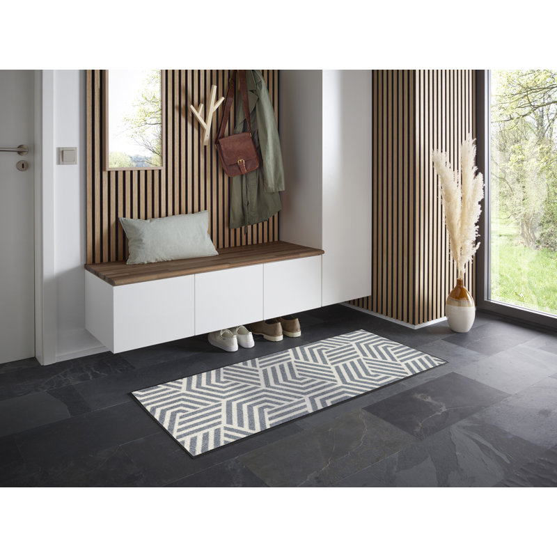 Non-Slip Geometric Indoor Doormat, Rectangle 60 x 140 cm