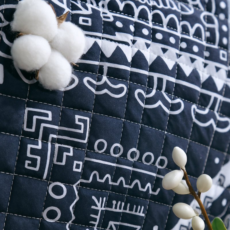 Ensemble de courtepointe réversible 3 pièces Modern Boho, Édredon très grand + 2 taies décoratives