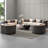 Grey Modern Faux Leather Waiting Room Reception Sofa Coffee Table Set