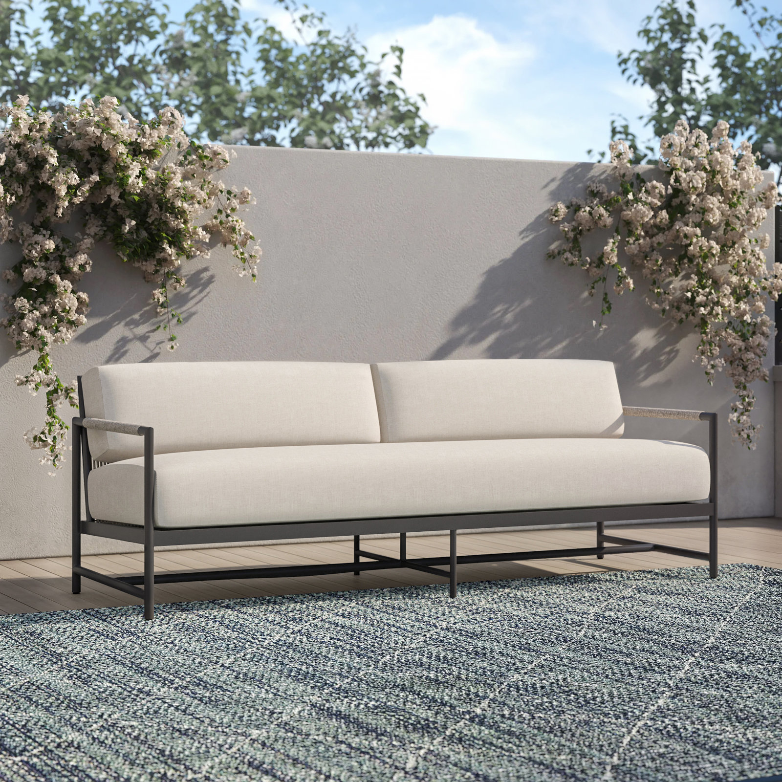 Esme 87" Sunbrella® Patio Sofa, Echo Ash Sunbrella®