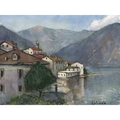 Tamarr Lake Living on Lake Como 1 Piece Wrapped Canvas Wall Art