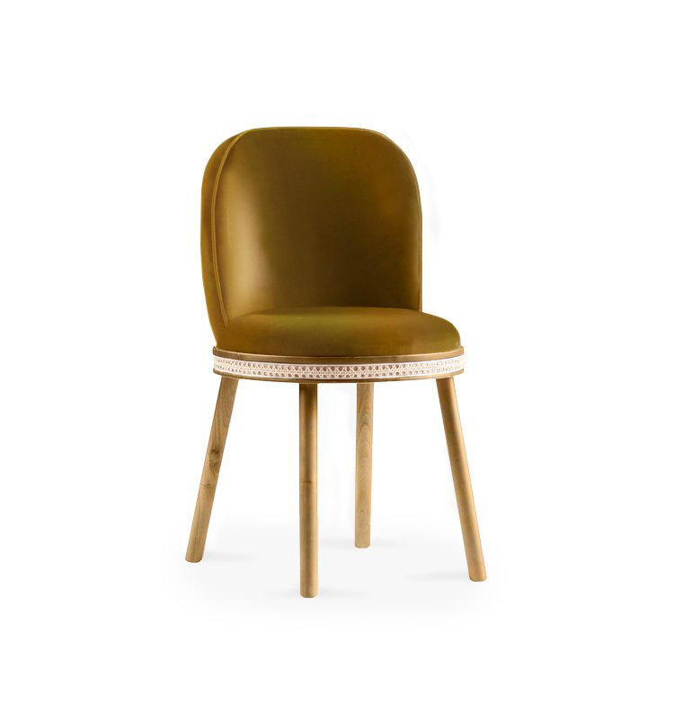 Alma Upholstered Dining Chair, Dijon