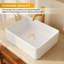 16”X 12” Vitreous China Rectangular Bathroom Sink Vessel Sink