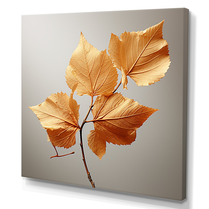«Copper Leafy Abstractions I», reproduction sur toile, H 24 po x l 24 po x P 1 po, Toile tendue