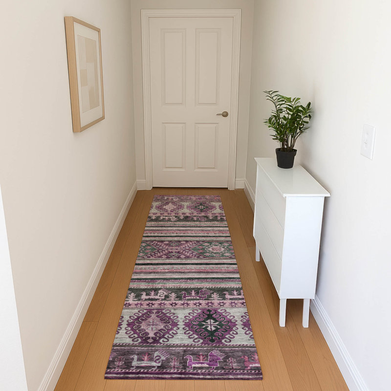 Premium Machine Washable Brennon AMF1626 Global Rug, Runner 2'3" x 7'6"