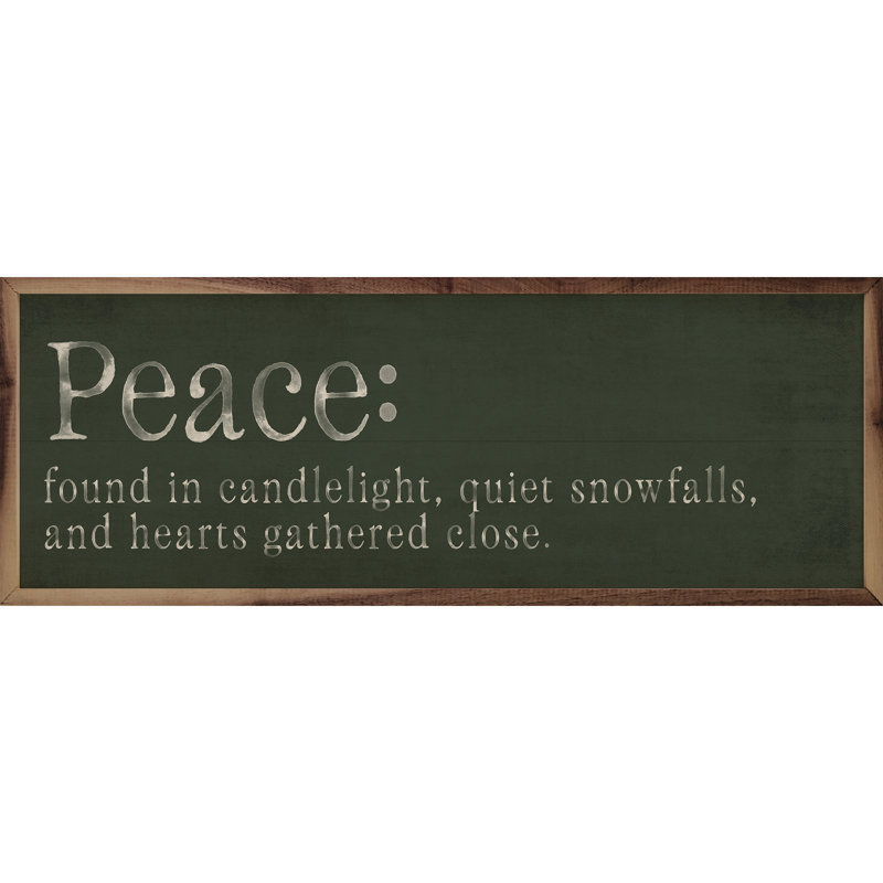 Peace Definition, 16" H x 48" W
