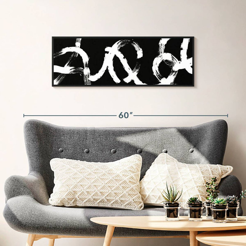 BW Willmar Strokes, Cadre flottant noir, 37 po x 13 po