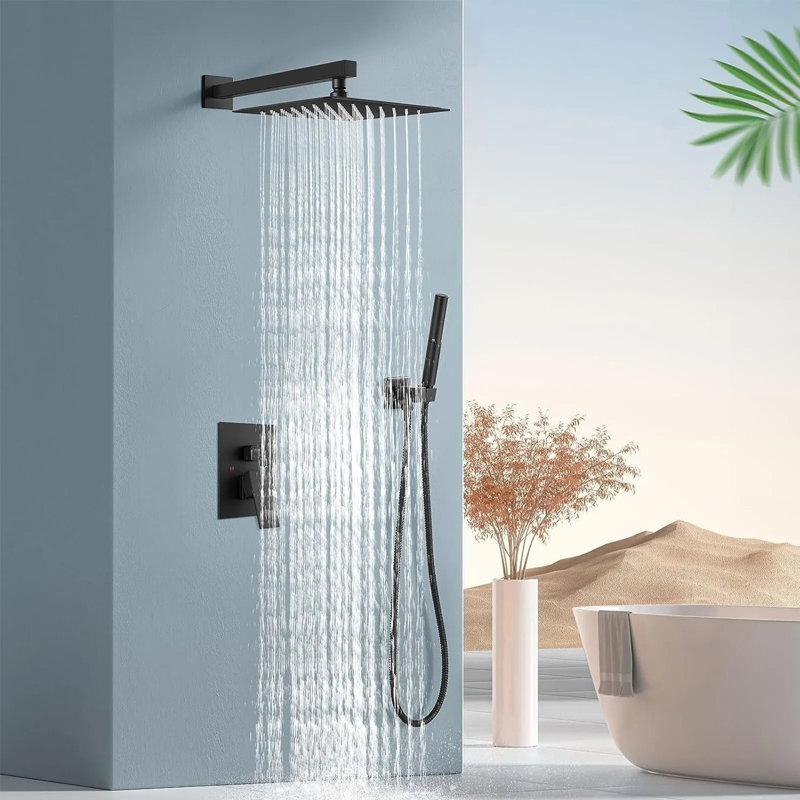 Système de douche complet à pression équilibrée (température et volume) avec valve brute