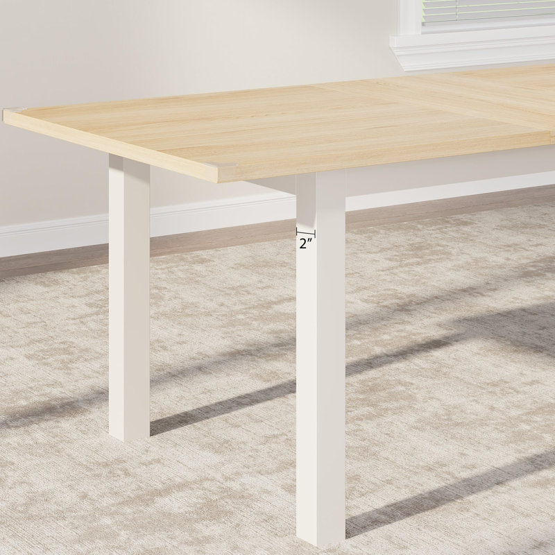  Grande table de salle à manger extensible de 63 po pour 6 personnes seulement