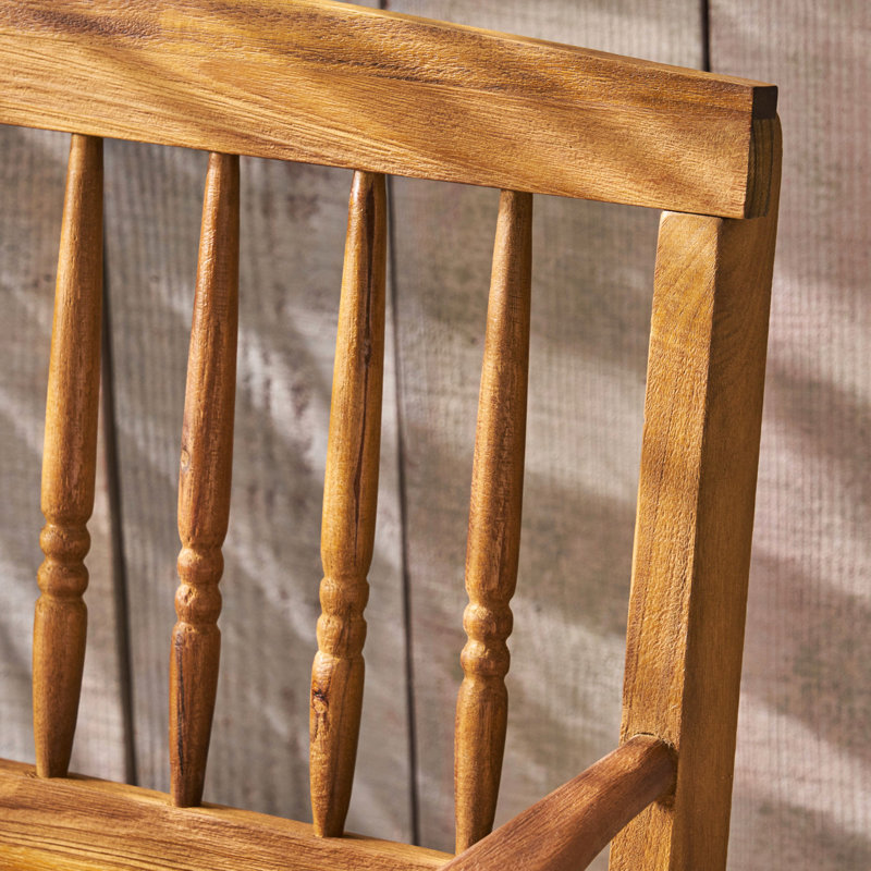 Style Wood Bench, , 52.25 Inches Seat Height Hand Crafted Wood, Finish, 45.25 Width, Teak