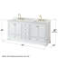 Ensemble de meuble-lavabo double 72 "avec miroir Deborah-97760728-61132943