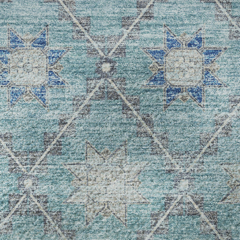 Premium Machine Washable Xamiera AMF1858 Lattice Rug, Rectangle 8' x 10'