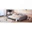 Lit de jour double rembourré en tissu sherpa avec dossier en forme de nuage-1646231238