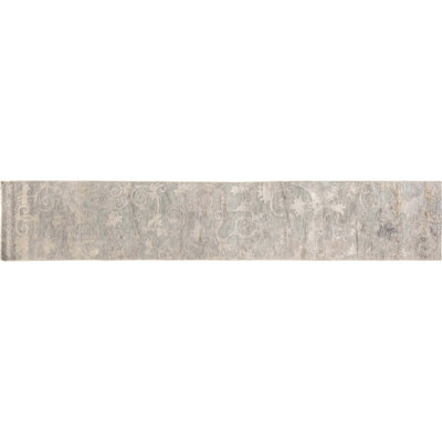 One-of-a-Kind 1'10" X 11' Before 1900 Runner Wool Area Rug in Beige