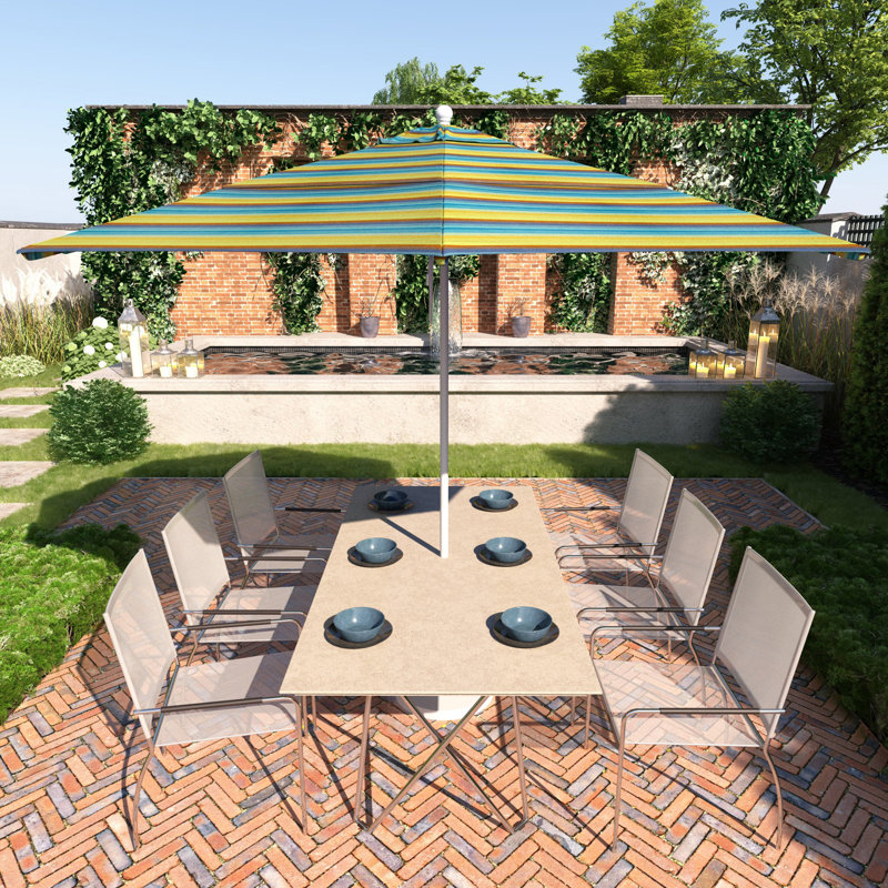 Parasol de marché Sunbrella® 11 pi Kalona, Sunbrella® lagon Astoria
