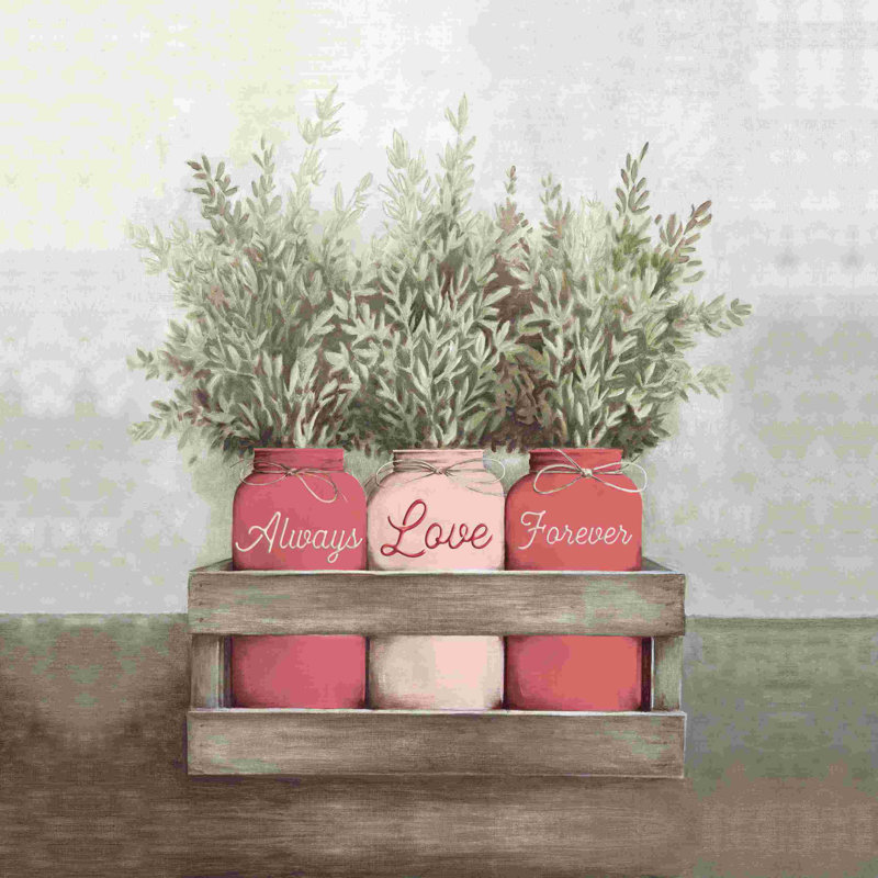 Verdure de la Saint-Valentin 2, H 20 po x l 20 po x P 1,25 po