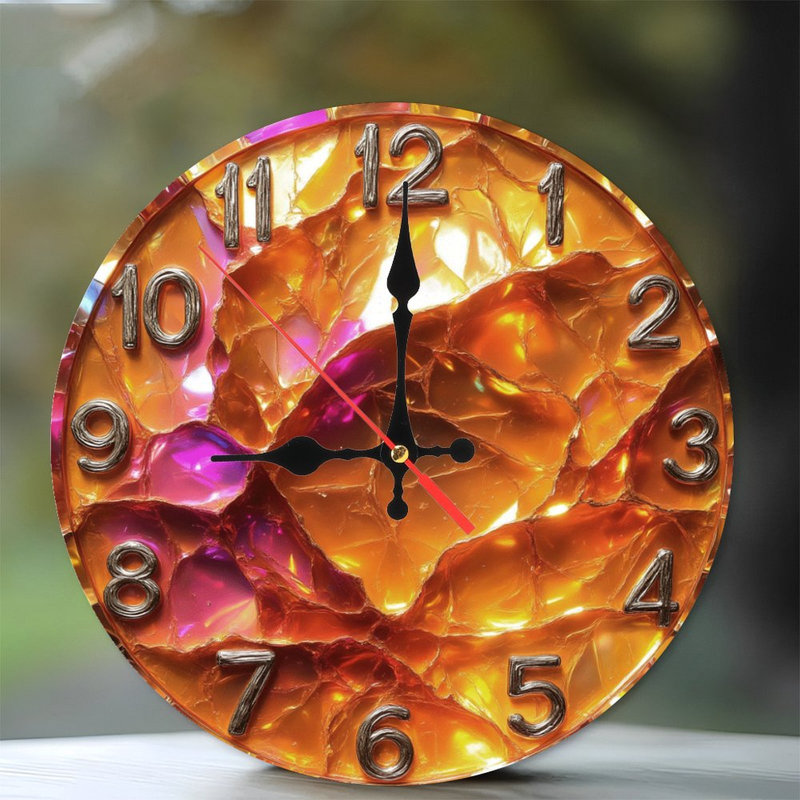 Horloge avec texture de pierre précieuse brisée