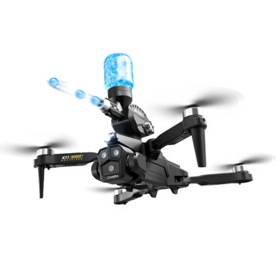 2.4GHz Remote Control Drone with 8K Three Cameras Brushless Motor Aerial Photography Water Bombs Launching Drone Kids Adult RC Quadcopter Toy