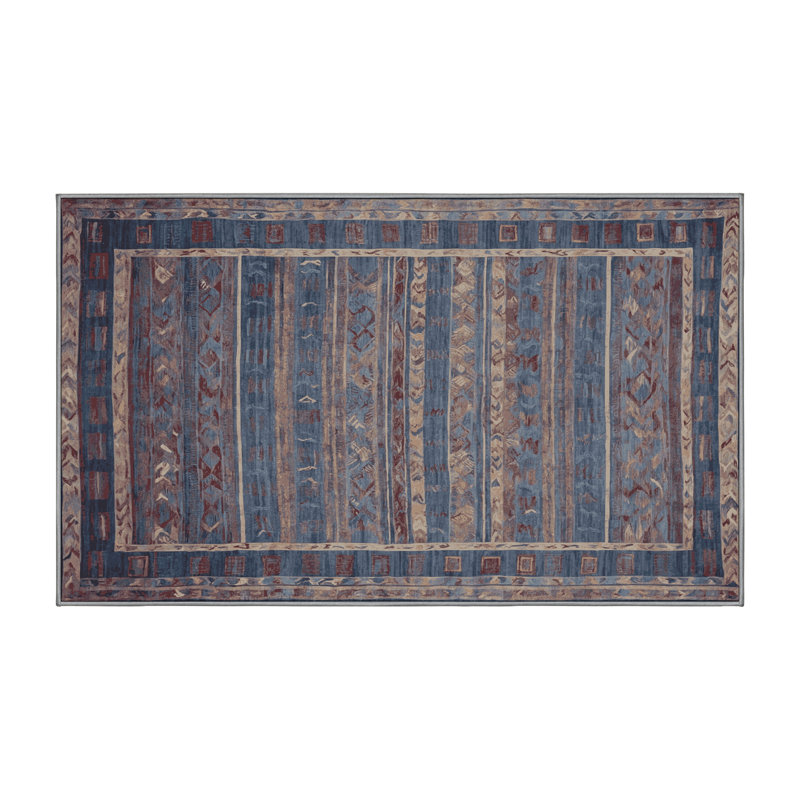 Tapis mauve lavable à la machine, Rectangle 7 pi x 9 pi