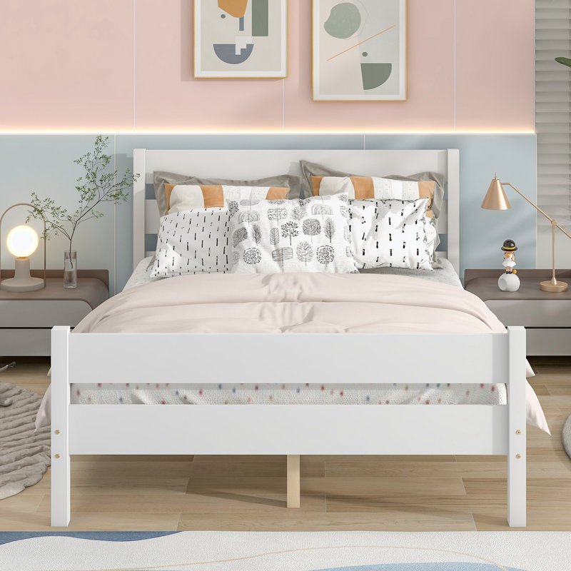Base de lit Unionstone, Blanc, Lit double