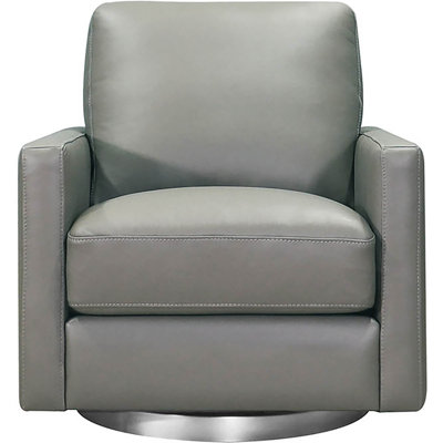 Ashby Swivel Top Grain Leather Chair