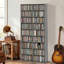 HOMCOM 260/640 CD Storage Unit 120/360 DVD Storage Tower with 9/18 Compartments Black-582237188-582237193
