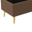 Banc de rangement avec repose-pieds beige et capitonné - polyvalent pour le salon, la chambre à coucher et le vestibule-562980230