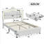 Warmth Single Bed Frame Kids Bed With LED, PU Upholstered Bed With Drawer And Adjustable Height Headboard, Platform Bed Frame With Solid Wood Slats, Easy Assembly-1888486689-1888486691