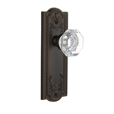 Grandeur Parthenon Plate Double Dummy with Chambord Crystal Door Knob