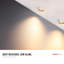 Luminaire encastré DEL 3 po 5CCT à cardan avec boîte de jonction, bordure étroite et lisse anti-éblouissement, étanche à l'air (norme IC), intensité lumineuse réglable, IRC 90