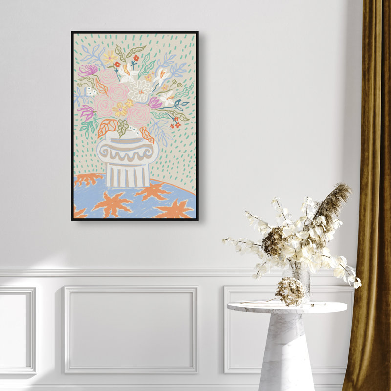Summer Arrangement Print by Oliver Gal, 25"H x 17"W, Black Floater Frame