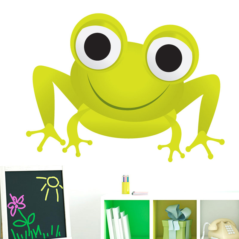 Décalcomanie murale à motif grenouille, H 36 po x l 46 po