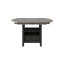 Ensemble de salle à manger de style champêtre extensible, 7 pièces, en bois d'ingénierie, hauteur comptoir, gris foncé et gris, table extensible de 152 x 117 x 91 cm (60 x 46 x 36 pouces).