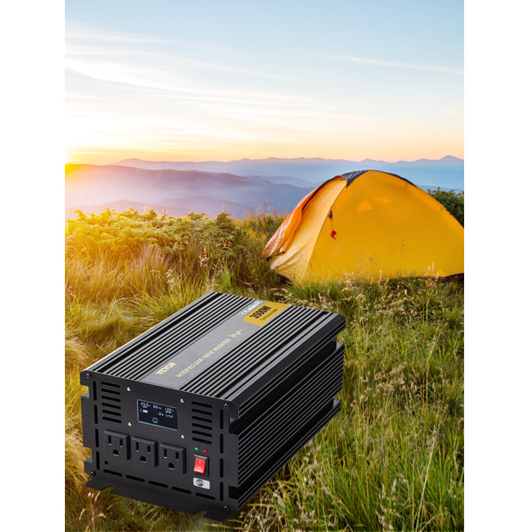 Power Inverter, 3500W Modified Sine Wave Inverter, DC 24V to AC 120V