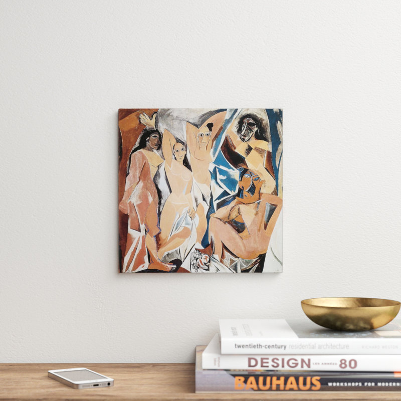 «Les Demoiselles d'Avignon» par Pablo Picasso, reproduction d'art sur toile tendue, H 12 po x l 12 po x P 0,75 po