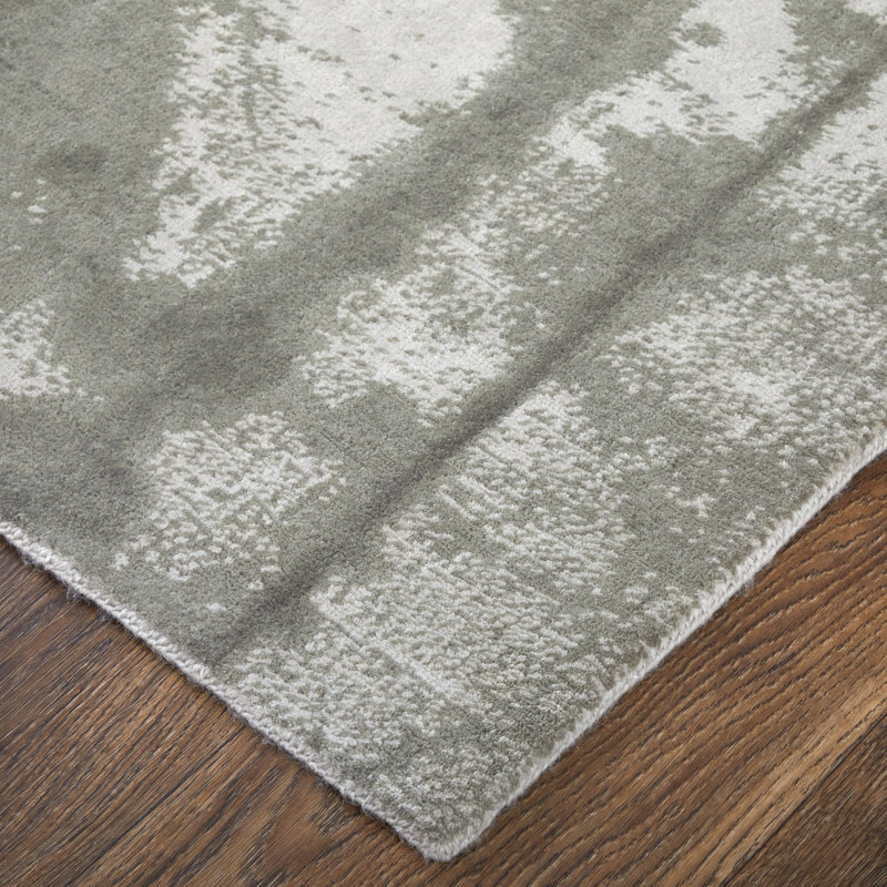 Livingston Modern Abstract Green Area Rug, Rectangle 3' x 5'