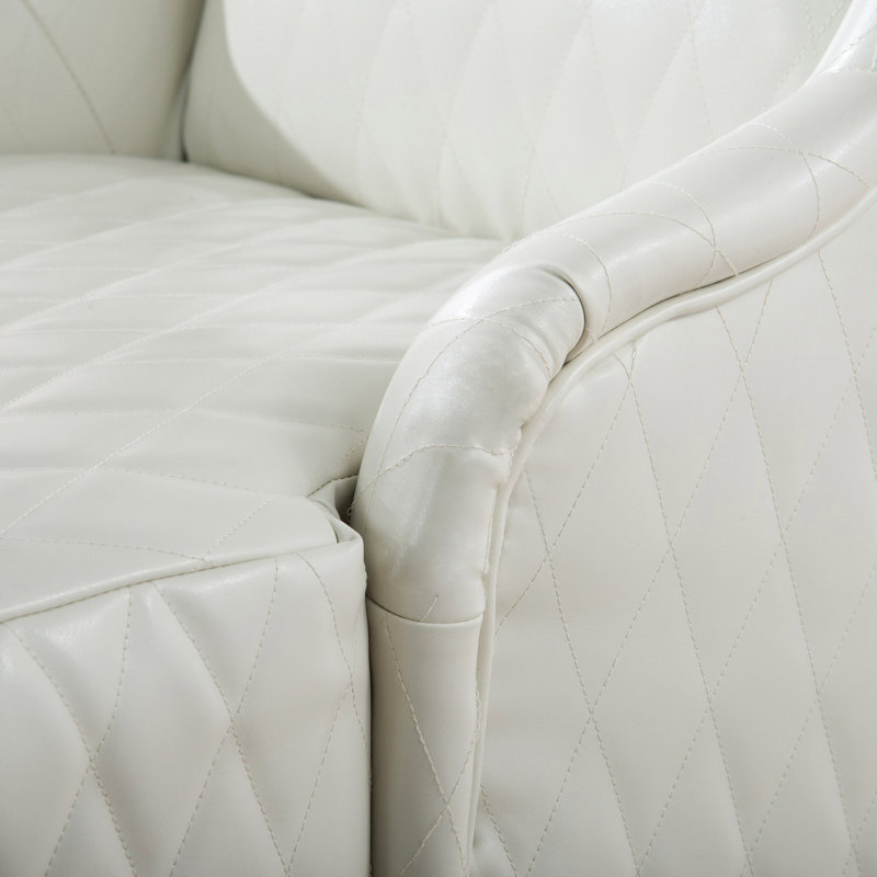 Chaise d'appoint en velours haut dossier, chaise d'appoint moderne pour le salon, chambre à coucher, Blanc